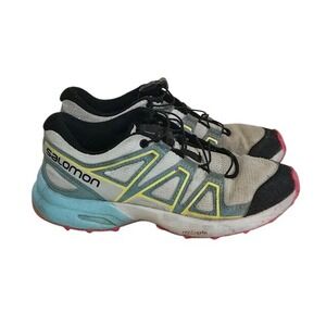 Salomon Kid Girl Speedcross Sneakers Size 1 Blue Pink Running Athletic